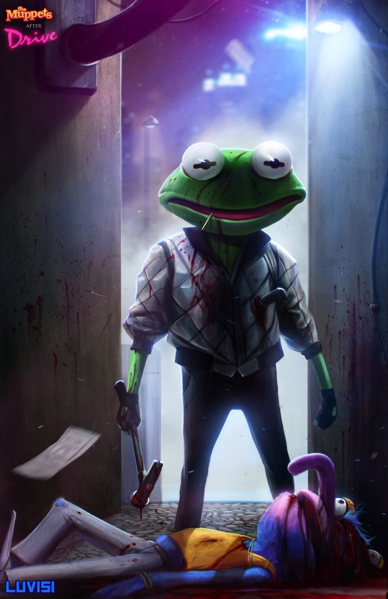 Kermit drive by danluvisiart d67a4ht